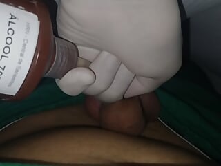 Sterilizing The Friend's Penis For The Introduction Of The Fortifying Serum free video