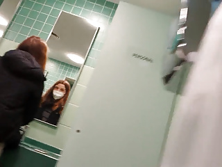 In The Public Toilet At A Motorway Service Station free video