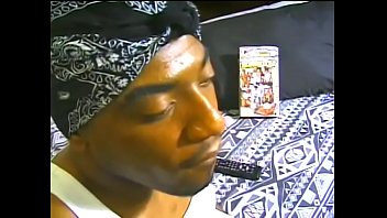 Ebony Gangster Brown Eyes Amuses Himself Watching Gay Porn And Bringing Himself Off By Hand