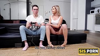 Porn. Babe Is Carnal With Handsome Stepbrother Who Trades Game Of The Year For Sex