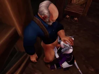 Draenei Girl Gives An Old Man A Deep Blowjob Warcraft Parody free video