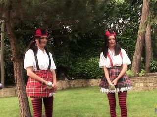 Blonde Milf Dressed Up As Alise In Wonderland Gets Into An Intense Outdoor Group Role Play Action free video