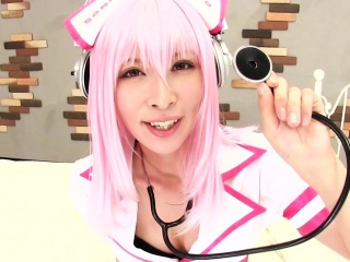 Cosplay Super Sonico In Nurse Outfit Gives Footjob free video