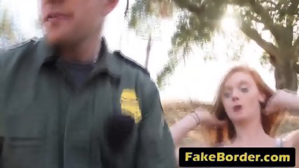 Slutty Slim Redhead Girl Rides A Horny Border Agent S Stiff Penis free video