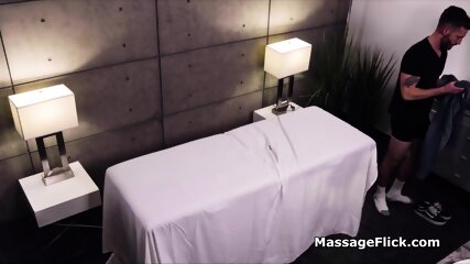 Milking Cock Under The Table During Massage free video